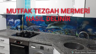 granit mermer mutfak tezgahı nasıl delinir [upl. by Anaeerb]