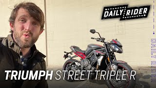 2021 Triumph Street Triple R Review  Daily Rider [upl. by Nirak401]