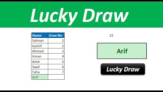 How to create a lucky draw program in excel [upl. by Stilu431]