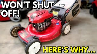 Howto Fix A Lawn Mower That Wont Shut Off [upl. by Rausch]