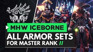 Monster Hunter World Iceborne  All Master Rank Armor Sets So Far [upl. by Hayila]