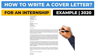 How To Write A Cover Letter For An Internship  Example [upl. by Tniassuot485]