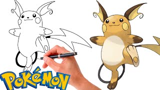 How To Draw RAICHU POKEMON 026  Generation 1 [upl. by Louie339]