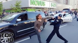 Top 10 People Freaking Out At Police Officers [upl. by Ij58]