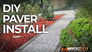 DIY PAVER WALKWAY INSTALLATION [upl. by Ennairak]