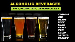 Alcoholic Beverages Typesclassification Difference and ABV [upl. by Nus]