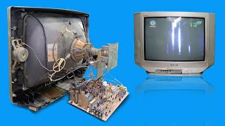 Restoration old TV and Repair old SONY Television Success [upl. by Georgetta295]