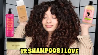 12 SHAMPOOS FOR CURLY HAIR Clarifying Sulfatefree Sulfate Cowash  Drugstore amp High End [upl. by Assin]