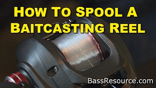 How To Spool A Baitcaster Reel  Bass Fishing [upl. by Arron]