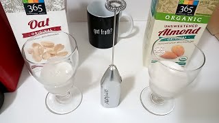 Oat Milk vs Almond Milk part 2 Frothing Test [upl. by Butte429]