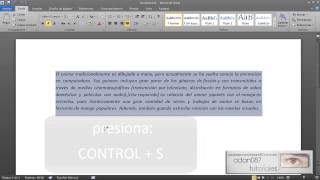 Word subrayar texto con el teclado [upl. by Nivahb]