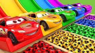 McQueen Car Assembly Surprise Soccer Ball  Street Vehicle with Learn Colors for Kids [upl. by Gambrell]