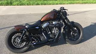 Harley Davidson Sportster Forty Eight Custom bobber brown [upl. by Yggam]