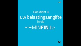 Hoe dient u uw belastingaangifte in via MyMinfin [upl. by Ainimreh]