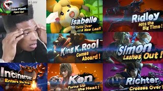 Etika Reacts To Every Newcomer Reveal Trailer In Super Smash Bros Ultimate Before DLC [upl. by Elfreda100]