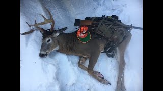 Big woods buck hunting ADK 2019 Trip Tracking on snow [upl. by Hearn]