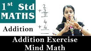 Mathematics For Class 1  Addition  Addition Exercise  Mind Math  Maths For Kids [upl. by Brendis]