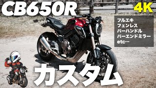 CB650R大型バイク納車1年後のカスタム姿 [upl. by Dahl149]