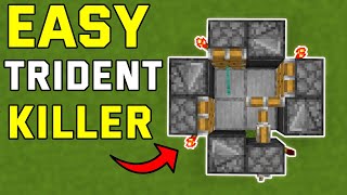 HOW TO MAKE THE EASIEST TRIDENT KILLER Minecraft Bedrock 121 [upl. by Ethbun]