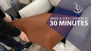 Make a Sofa Cushion in 30 Minutes [upl. by Eniledam432]