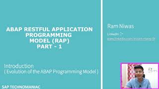 Introduction to ABAP RESTful Application Programming  RAP  Part 1 [upl. by Eet]