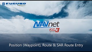 Furuno TZT3 Training Videos 4 Position Waypoint Route and SAR Route Entry [upl. by Hamer]