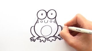 How to Draw a Cartoon Frog [upl. by Wamsley227]