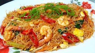 Bihun Goreng Udang Pedas dan Sedap👌 Spicy Mee Hoon Fry with Prawns BeehoonRice Vermicelli [upl. by Deadman]