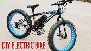 DIY Electric Bike 40kmh Using 350W Reducer Brushless Motor [upl. by Ynnavoj]