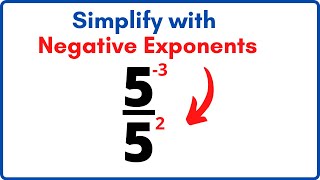 Simplifying Expressions with Negative Exponents [upl. by Travax185]