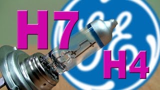 Тест галогеновых ламп H7 и H4 GE Osram Philips Narva [upl. by Airpal850]