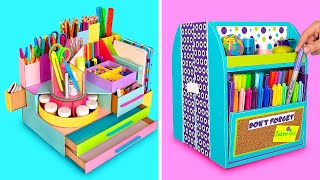 DIY Organizers With Secret Sections  Back To School Crafts [upl. by Renaud]