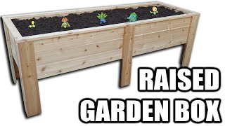 How to Build a MASSIVE Raised Garden Box  Free Plans [upl. by Ahsinnor]