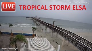 Florida Live Beach Cam on Fort Myers Beach Pier at Pierside Bar and Grill [upl. by Firahs]