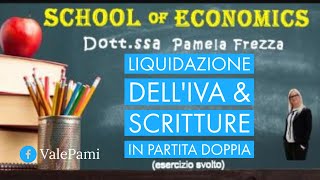 Esercizio liquidazione dellIVA e scritture in partita doppia e libro mastro Economia aziendale [upl. by Alduino737]