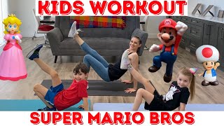 Kids Workout  Super Mario Workout age 310 [upl. by Sheeran254]