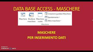 24 ACCESS maschera Inserimento Dati [upl. by Innad]