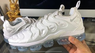 Nike Air Vapormax Plus Triple White Review [upl. by Ehtyaf]