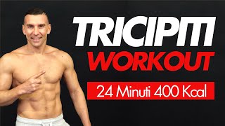 Tricipiti Workout in Casa a Corpo Libero e Manubri  Allenamento Tosto [upl. by Dent]