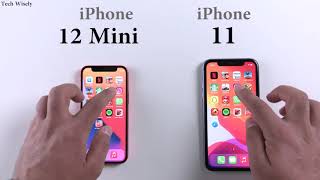 iPhone 12 Mini vs iPhone 11  Speed Test  Size Comparison  Ram Management [upl. by Onder]