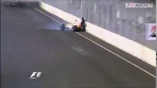 Nelson Piquet Jr crash Singapore 2008 [upl. by Nomyt]