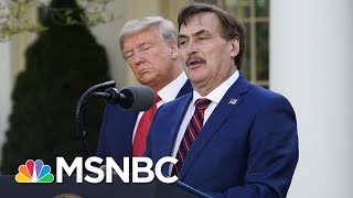 MyPillow Fight Lindell Clashes With Newsmax Over Trumps 2020 Loss  The 11th Hour  MSNBC [upl. by Llednyl982]