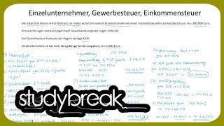 Einzelunternehmer Gewerbesteuer Einkommensteuer  Unternehmensbesteuerung [upl. by Pages]