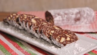 Chocolate Salami Dessert  An Italian Tradition  Ep 1311 [upl. by Novyak]