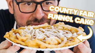 Homemade Funnel Cake Recipe » County Fair Carnival Style [upl. by Auhsuj380]