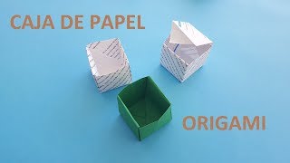 Cómo hacer una caja de papel  Origami [upl. by Mcroberts834]