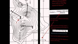 Calculating Gradient Using a Contour Map [upl. by Pierre]