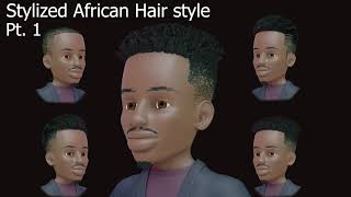 SOUL like  Stylized African Hair in Blender 291 Tutorial [upl. by Gilmer]