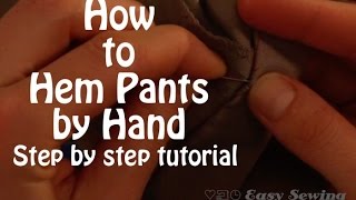 How to Hem Pants by Hand  Step by Step [upl. by Sig]