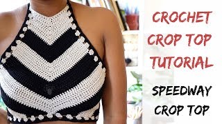 Crochet Speedway Crop Top Pattern Tutorial from Start to Finish [upl. by Ihcas751]